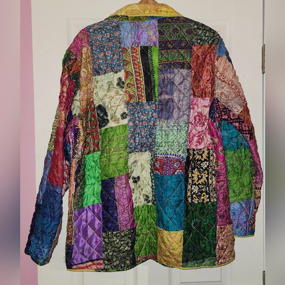 Vintange C:EED Patchwork Reversible Colorful Quil… - image 2